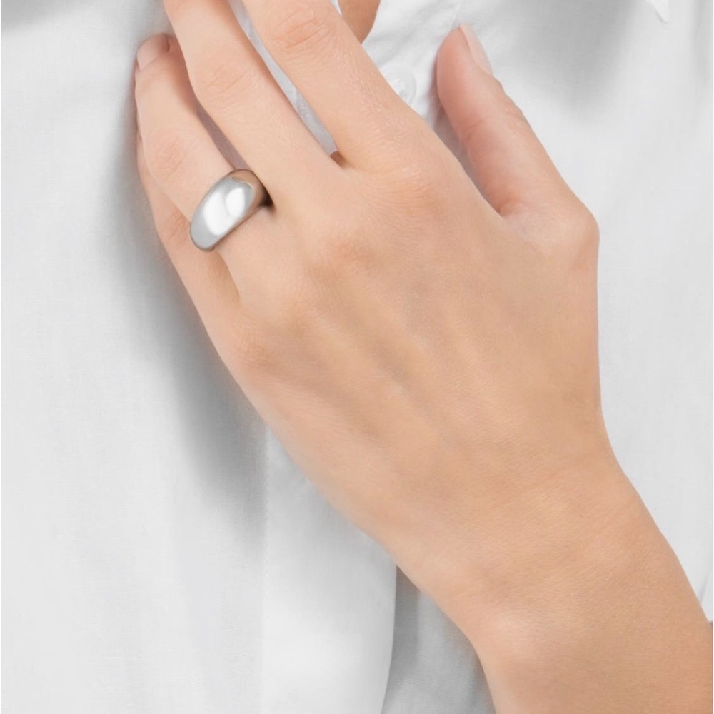 Polished Gold-plated Dome Ring - Women's Fashion Jewelry